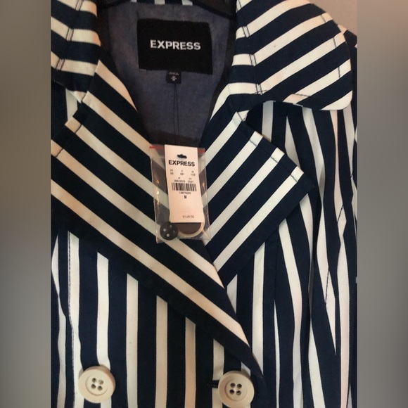 NWT Express striped trench jacket - Picture 3 of 5